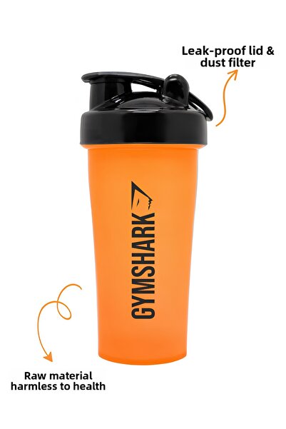 Stylovi Gymshark 700 ml Shaker |   Sports Water Bottle with Leak-Proof Lid and Strainer, Ergonomic Design Suitable for Health