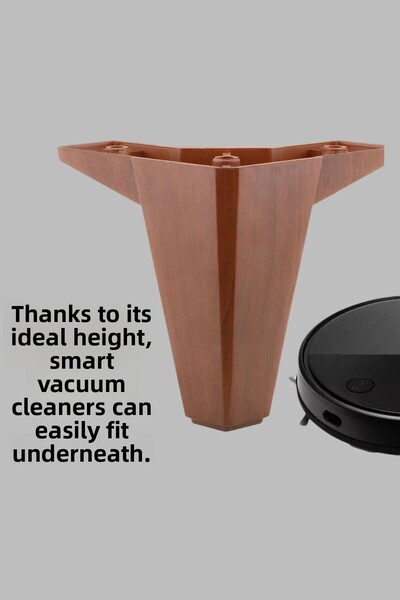 MH MiniHediye Furniture Sofa Armchair Base Tv Unit Riser Leg Feet 12 cm Wooden Patterned Leg