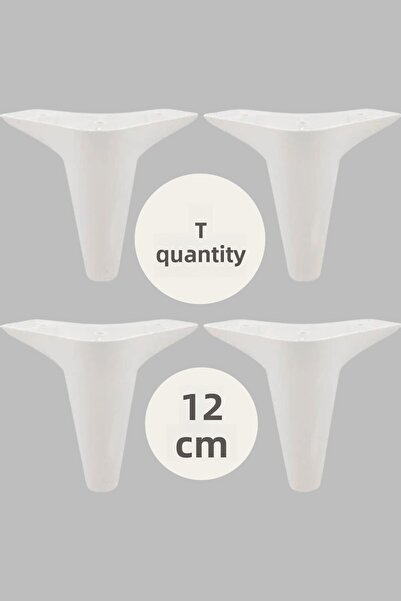 MH MiniHediye Aspen Furniture Sofa Armchair Tv Unit Plinth Sofa Bed Bed Leg Legs 12 Cm White Leg (4 PCS)
