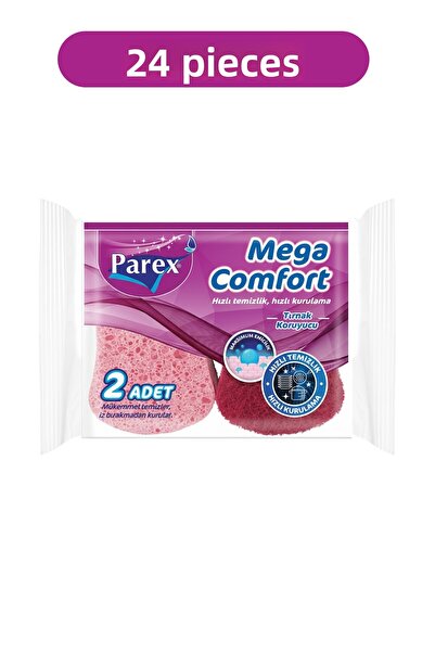 Parex Mega Comfort 2-Piece Corrugated Sponge 24 Pack