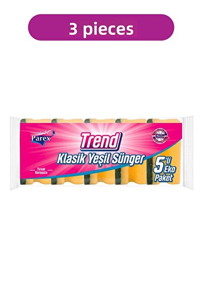 Parex Pachet triplu de bureți ondulați clasici Trend, 5 bucăți