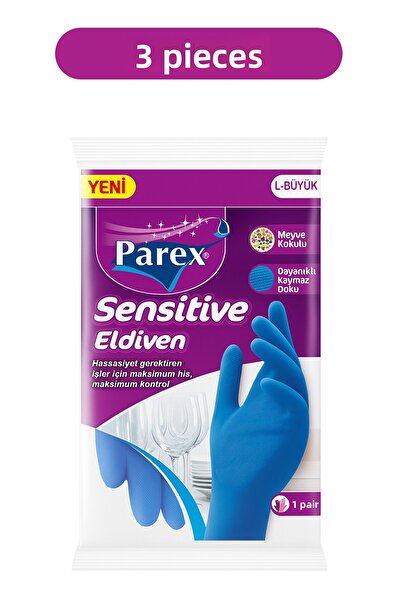 Parex قفازات حساسة كبيرة الحجم، عبوة ثلاثية
