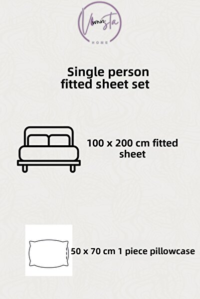 Vivesta Home Single Fitted Sheet Set 100×200 + 50×70 Pillowcase – Soft, Durable Fabric