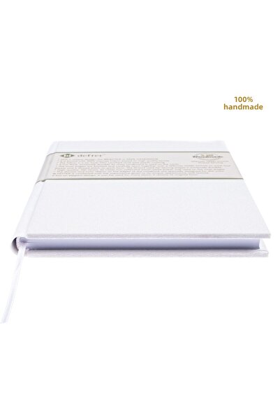 BİDEFTER Music Notebook (Left-Handed, Perforated) 100% Handmade, Hand Stitched – Viscose Fabric Binding - A/4