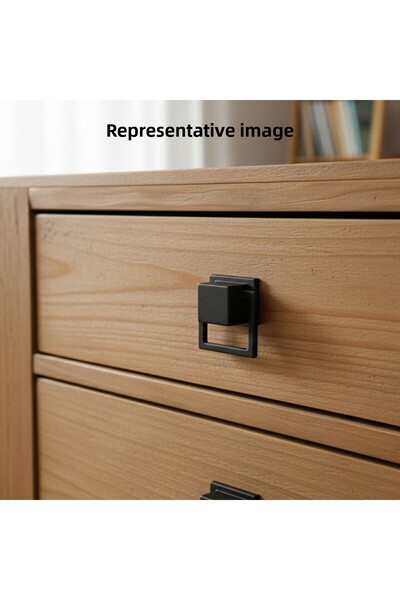 Badem10 Marko Black Metal Flush Style Furniture Handle 32 mm Modern Decorative Cabinet and Drawer Handle Durable