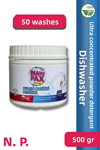 NanoPax مسحوق منظف غسالة الأطباق مع ملمع 500 جرام