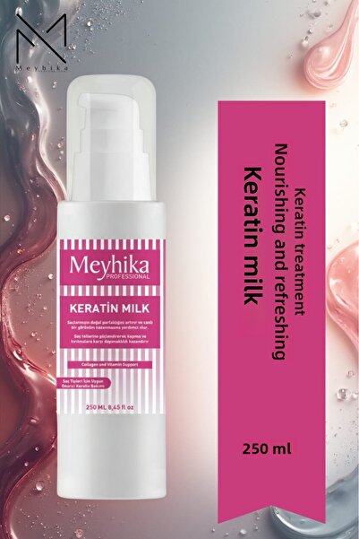 MEYHİKA PROFESSİONAL حليب العناية بالكيراتين مناسب لجميع أنواع الشعر 250 مل