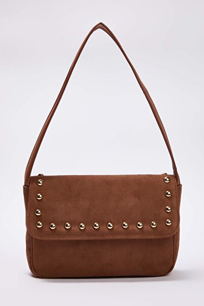 TRENDYOL SHOES Taba Wildleder Troklu Damen Mini-Umhängetasche TAKAW26OC00074