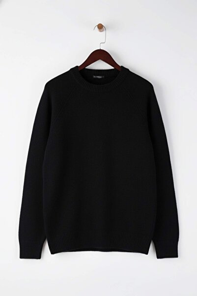 Trendyol Collection Black Relaxed Crew Neck Sweater Tmnaw26Kz00012