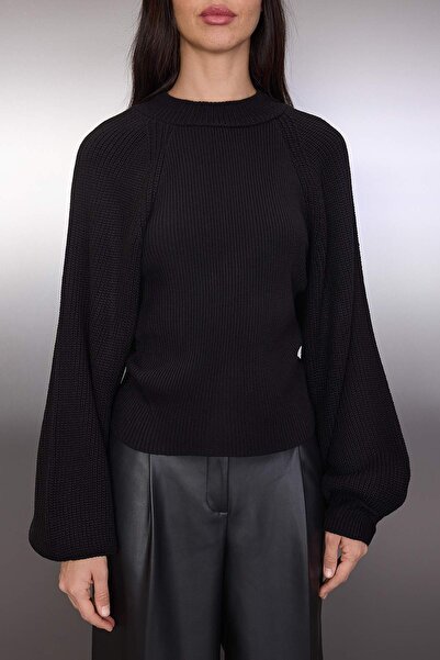 Trendyol Collection Необхідні елементи гардеробу Синій облягаючий светр з каймою | TWOAW26KZ00083