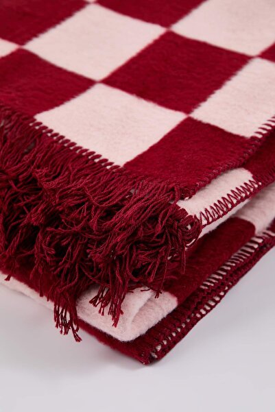 TRENDYOLMİLLA HOME Double Checkerboard Pattern Blanket 180X220Cm Tphaw26Cb00003