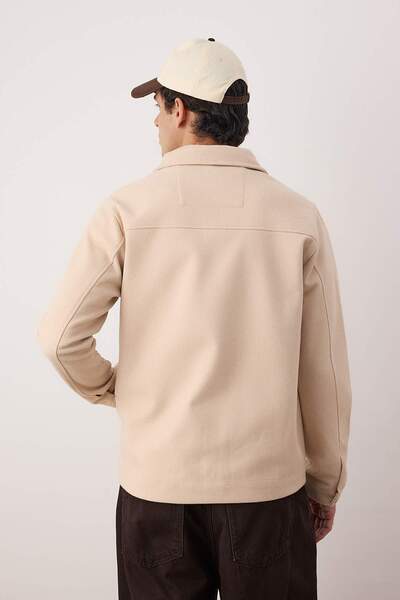 Trendyol Collection Beige*001 Regular Men's Coat Tmnaw26Mo00033