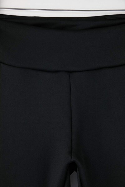 Trendyol Curve Winter Essential/Ski Collection Black Fleece Inside/Plush Warm Full Length Leggings Tbbaw26Bv00005