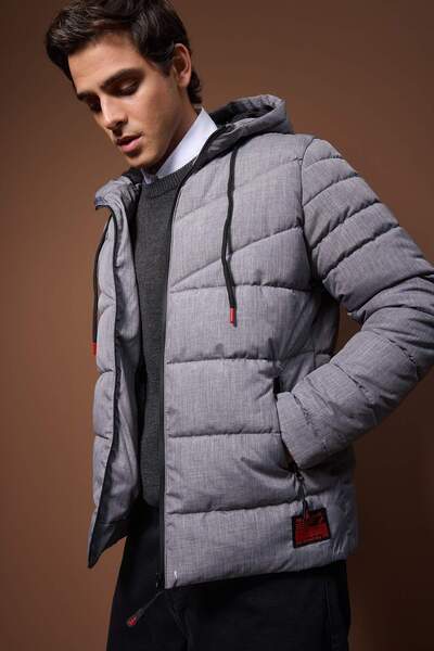 Trendyol Collection Gray Regular Men's Coat Tmnaw26Mo00034