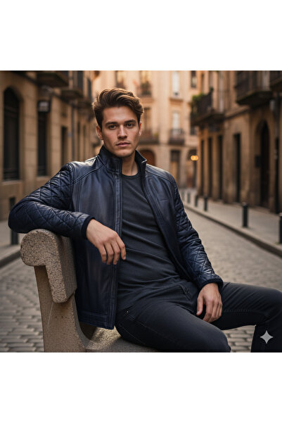 SNR γνήσιο δέρμα αρνιού ανδρικό δερμάτινο παλτό από γνήσιο δέρμα μπουφάν από μαλακό δέρμα