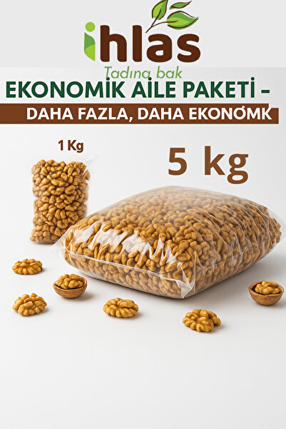 İhlas Doğal İç Ceviz Kelebek 5 Kg - Premium Taze Ceviz İçi Ekonomik Aile Paketi