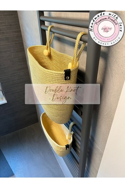 DOUBLE KNOT DESİGN 3lü Organizer Tress Çok Amaçlı Düzenleyici Sepet Havlupan ...