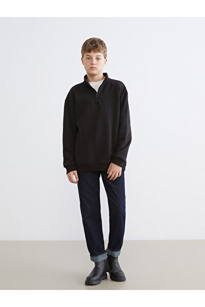 LC Waikiki Thick Sweatshirt for Boy with Stand Collar