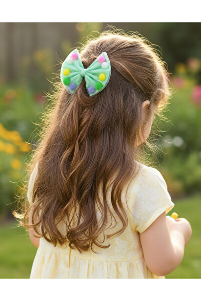 By Piera Детска еластична лента за коса с помпон 087