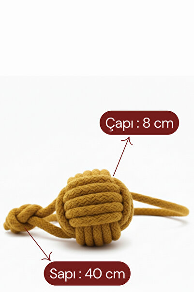 shop Monkey Fist Köpek Oyuncağı – Dayanıklı Pamuk İpli, Doğal Top ve Çekiştirme Oyuncağı (Medium)