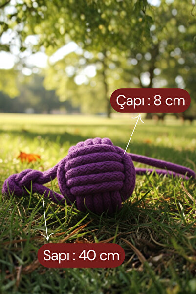 Monkey Fist Köpek Oyuncağı – Dayanıklı Pamuk İpli, Doğal Top ve Çekiştirme Oyuncağı (Medium)