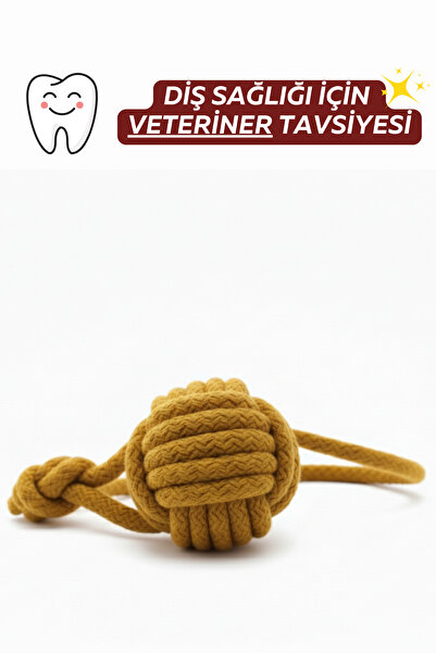 shop Monkey Fist Köpek Oyuncağı – Dayanıklı Pamuk İpli, Doğal Top ve Çekiştirme Oyuncağı (Medium)