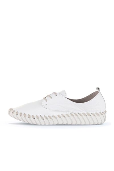 BUENO Shoes Gri Deri Kadın Düz Ayakkabı 01wq0200