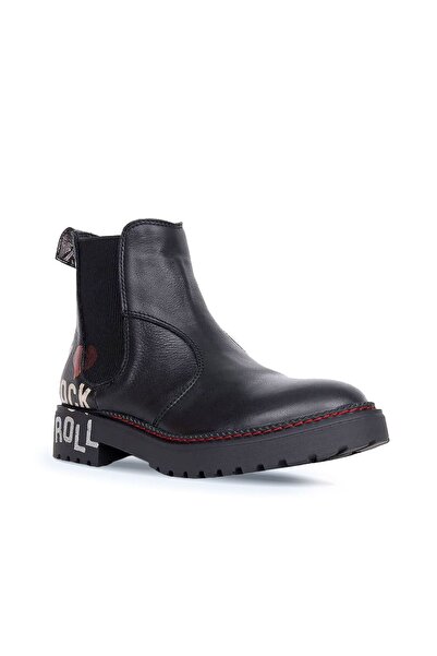 BUENO Shoes Siyah B76c01 Kadın Düz Bot 01wr4204