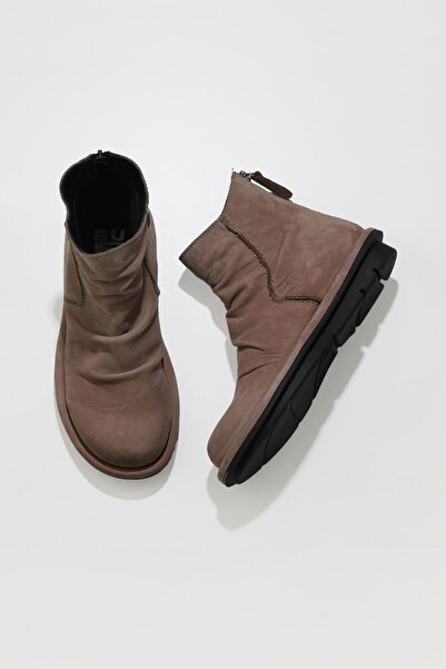 Bueno Shoes Bej Nubuk Kadın Düz Bot 01wv7503