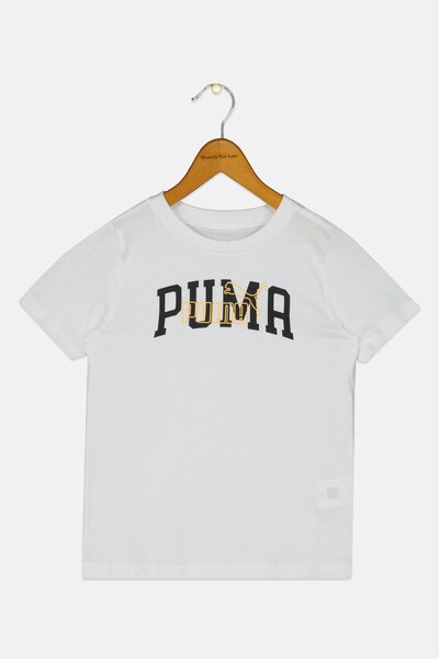 Puma Kids Boy Sportswear Fit Short Sleeve Training T-Shirt, White