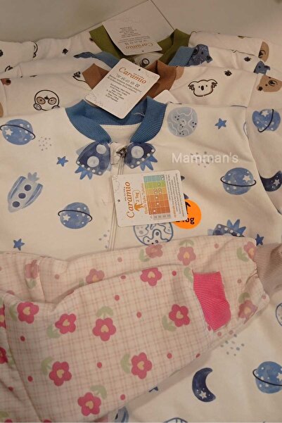 Mamman's 2 Tog, Thick Winter Patterned, Baby Kids Sleeping Bag, Organic Cotton Surface for Girls and Boys