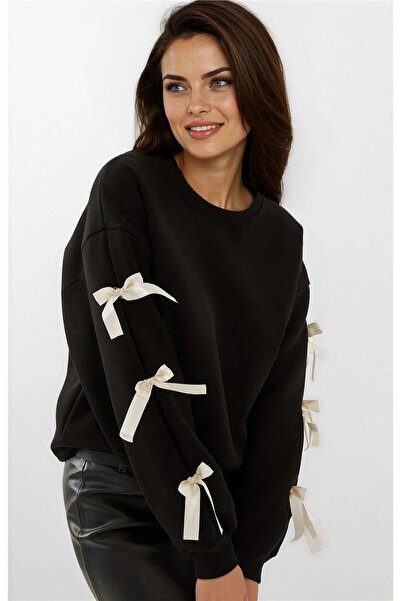 WeShaya Hanorac din bumbac 100% cu fundă neagră cu trei fire