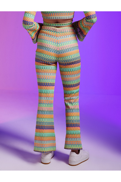 Koton Hiszpańskie spodnie z wzorem i wysokim stanem