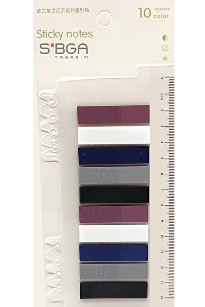 sibga tasarım Şeffaf Renkli Postit Post-it Post It. Kitap Ayracı Ayraç Postit Sticker Not Kağıdı 200 Yaprak