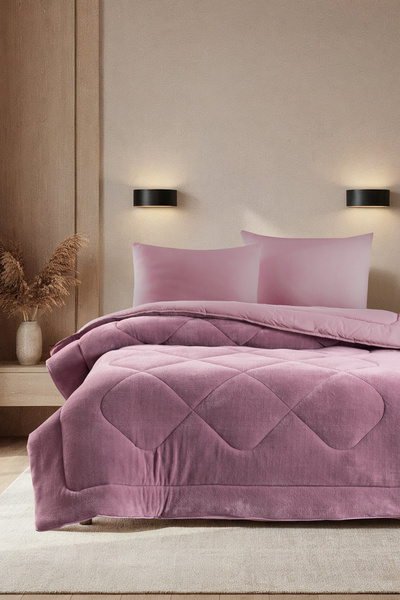 evdehome طقم لحاف ويلسوفت من الجيل الجديد ذو وجهين ناعم مقاس 195×215 سم |   2...