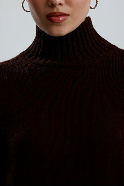 Figo High Collar Women's Knitwear Sweater