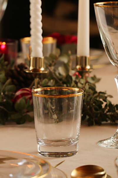 Rakle Pure Gold Gilded Set of 4 Water Glasses 275 Cc