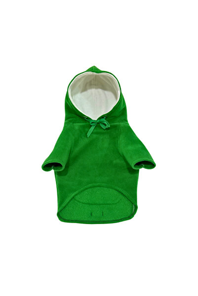 Patte Zone Crocodile Green -Kanguru Cepli Kedi-Köpek Polar Hoodie Sweatshirt