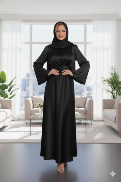 Lamia Giyim Ισπανικό φόρεμα με σατέν σταυρό με ζώνη