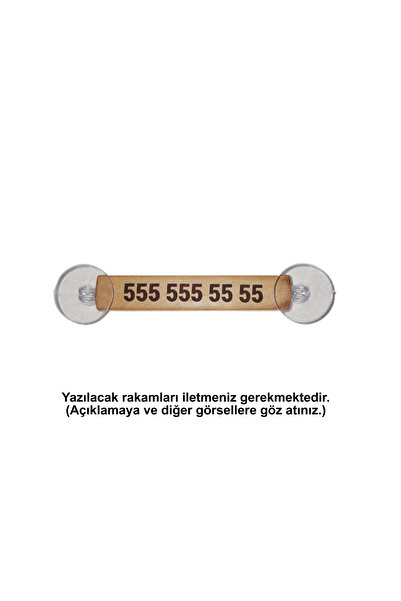 Sevimli Hayalet Araç İçi Numaratör Oto Park Numaralık Vantuzlu Ahşap