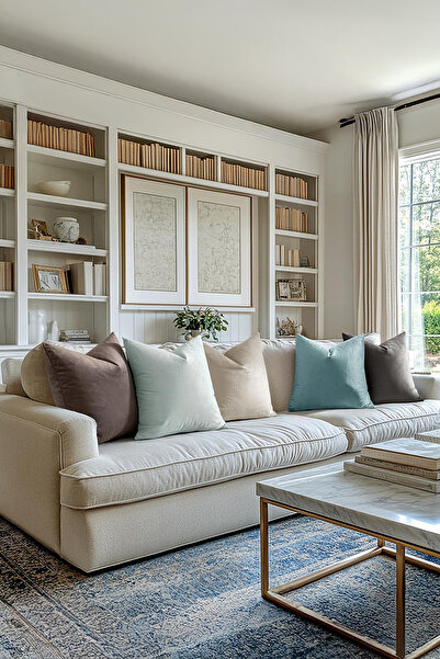 ASDİVA Malcolm Petrol Velvet Soft Fabric Decorative Throw Pillow Case