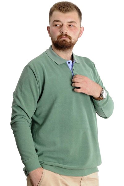 ModeXL Mode Xl Великий розмір Чоловічий Світшот Поло з вишивкою 20440 Çağla