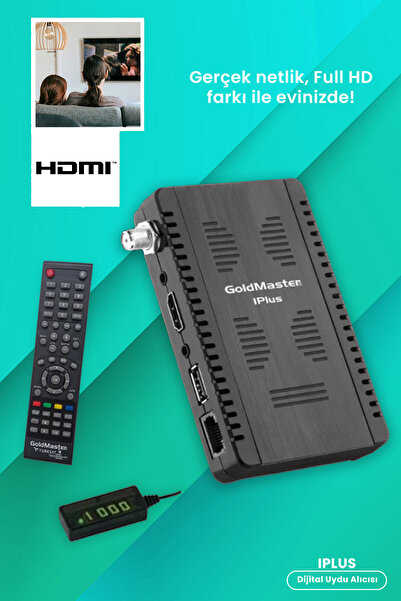 GOLDMASTER IPlus HDMI Çıkışlı HD PVR Kayıt Dijital Uydu Alıcısı