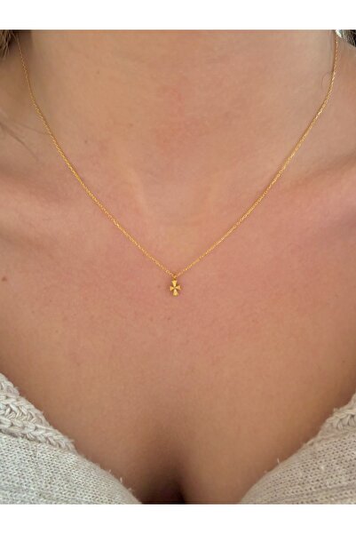 sirius jewelry 925 Ayar Gümüş Minimal Haç Kolye