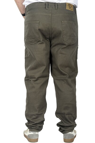 ModeXL Mode Xl Büyük Beden Erkek Gabardin Pantolon 5 Cep Doğa Classic 22920 Haki