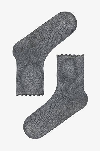 Penti 2 Çift Modal Karışımlı Klasik Fırfırlı Soket Çorap