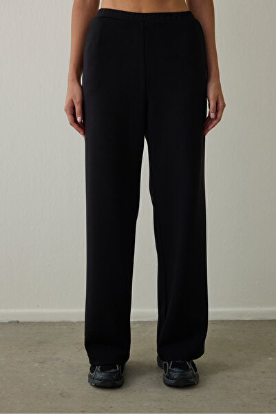 Penti Siyah Silky Feel Bol Kesim Loose Eşofman Altı