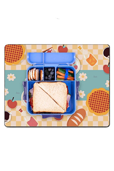 MatGo Ceas de prânz școlar Căpșuni Covoraș de prânz rezistent la lichide Tampă de masă școlară lavabilă anti-alunecare 35x45cm