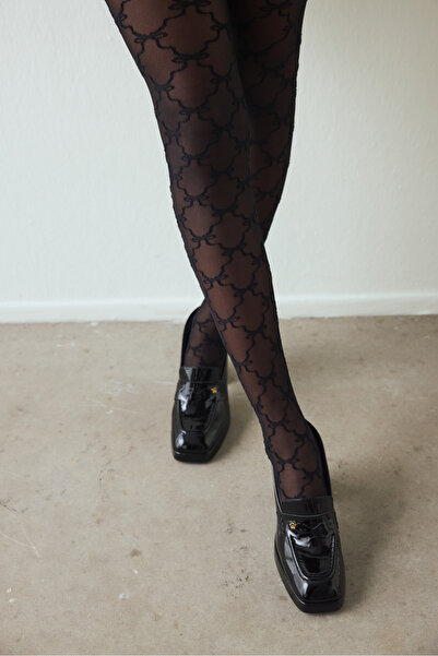 Penti Black Scarlet Ribbon Pantyhose