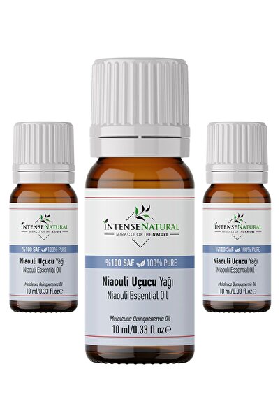 İntense Natural Nioli Essential Oil 10 ml X 3 100% Pure and Natural Niaouli E...